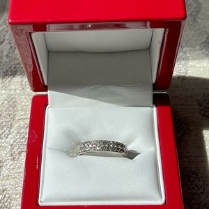 REAL DIAMOND ETERNITY RING SET IN GOLD! 💎✨💕 A STEAL!